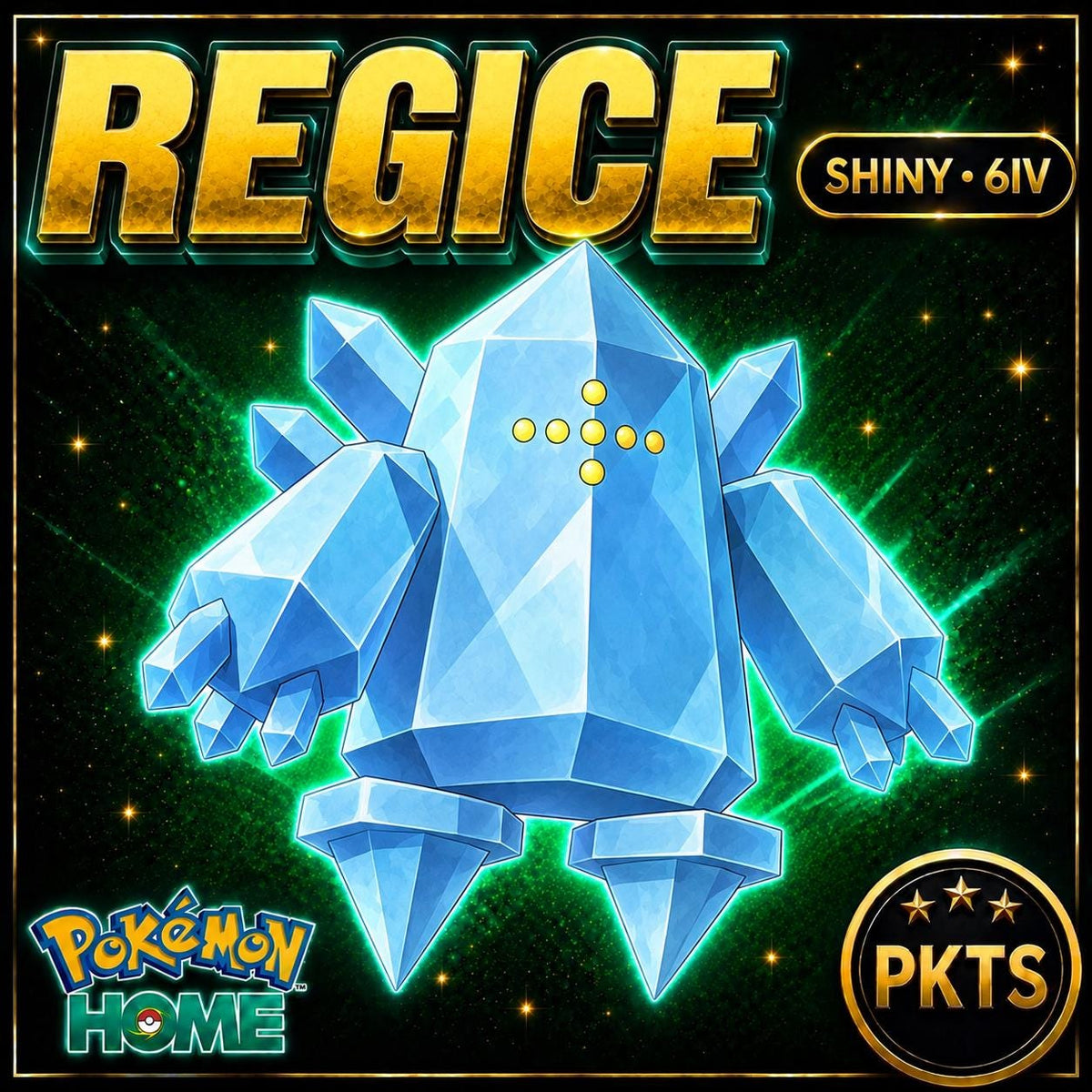 Shiny Regice Pokémon HOME 6IV Competitive Battle Ready