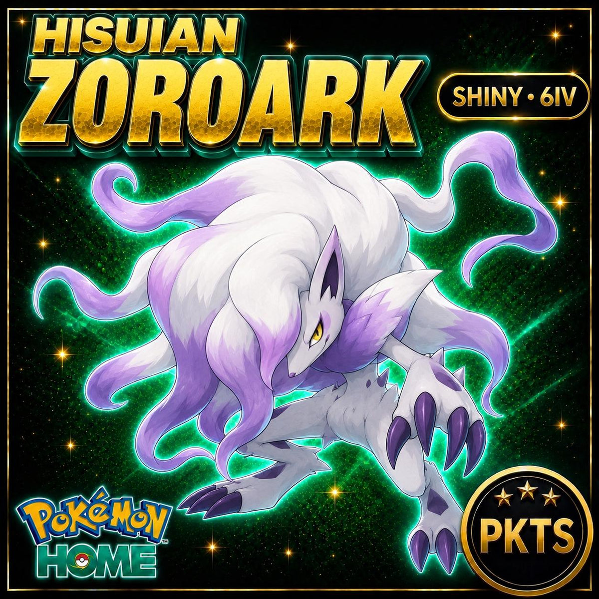 Shiny Hisuian Zoroark Pokémon HOME 6IV Competitive Battle Ready