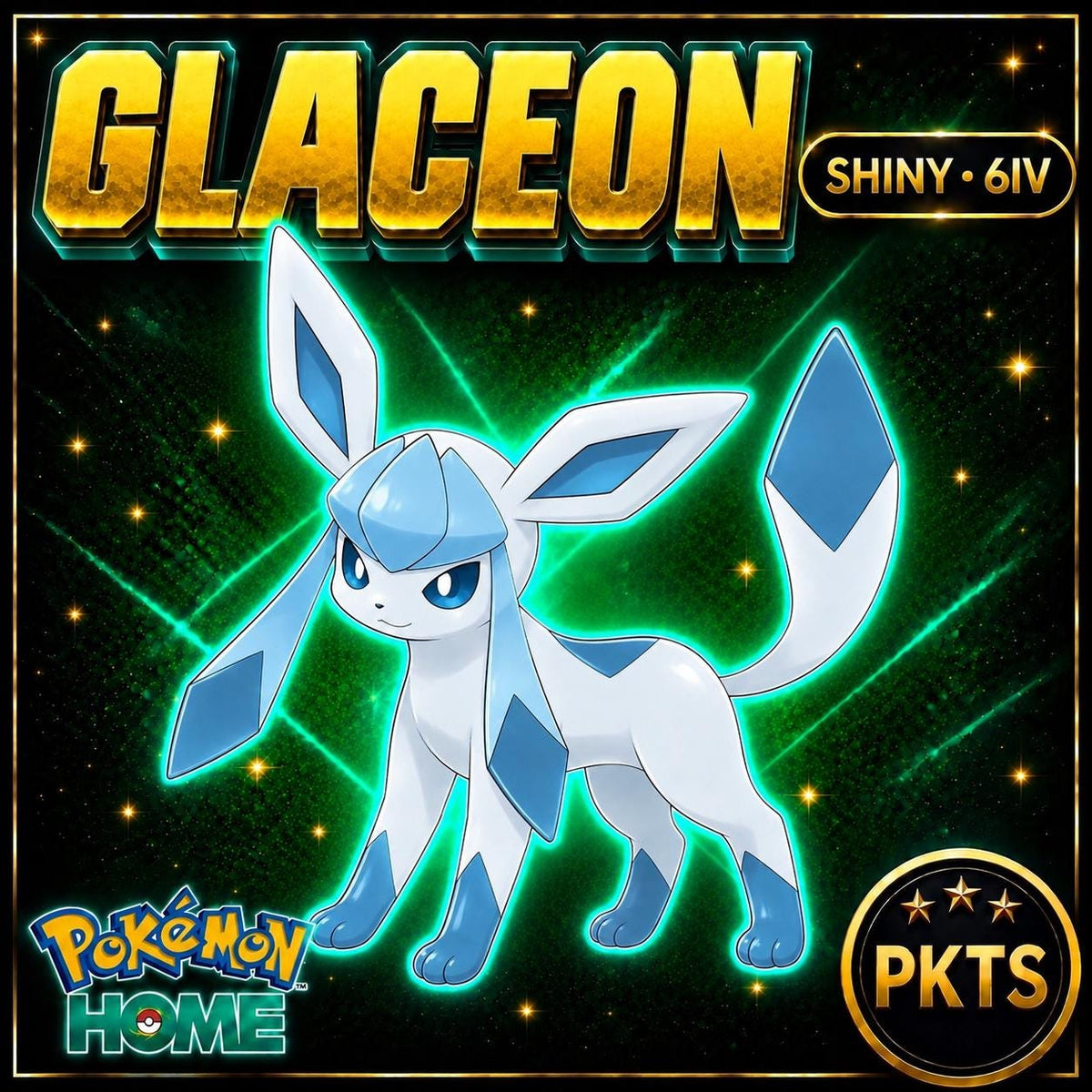 Shiny Glaceon Pokémon HOME 6IV Competitive Battle Ready