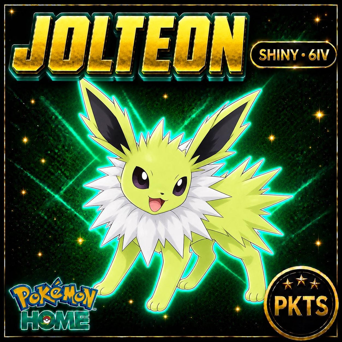 Shiny Jolteon Pokémon HOME 6IV Competitive Battle Ready