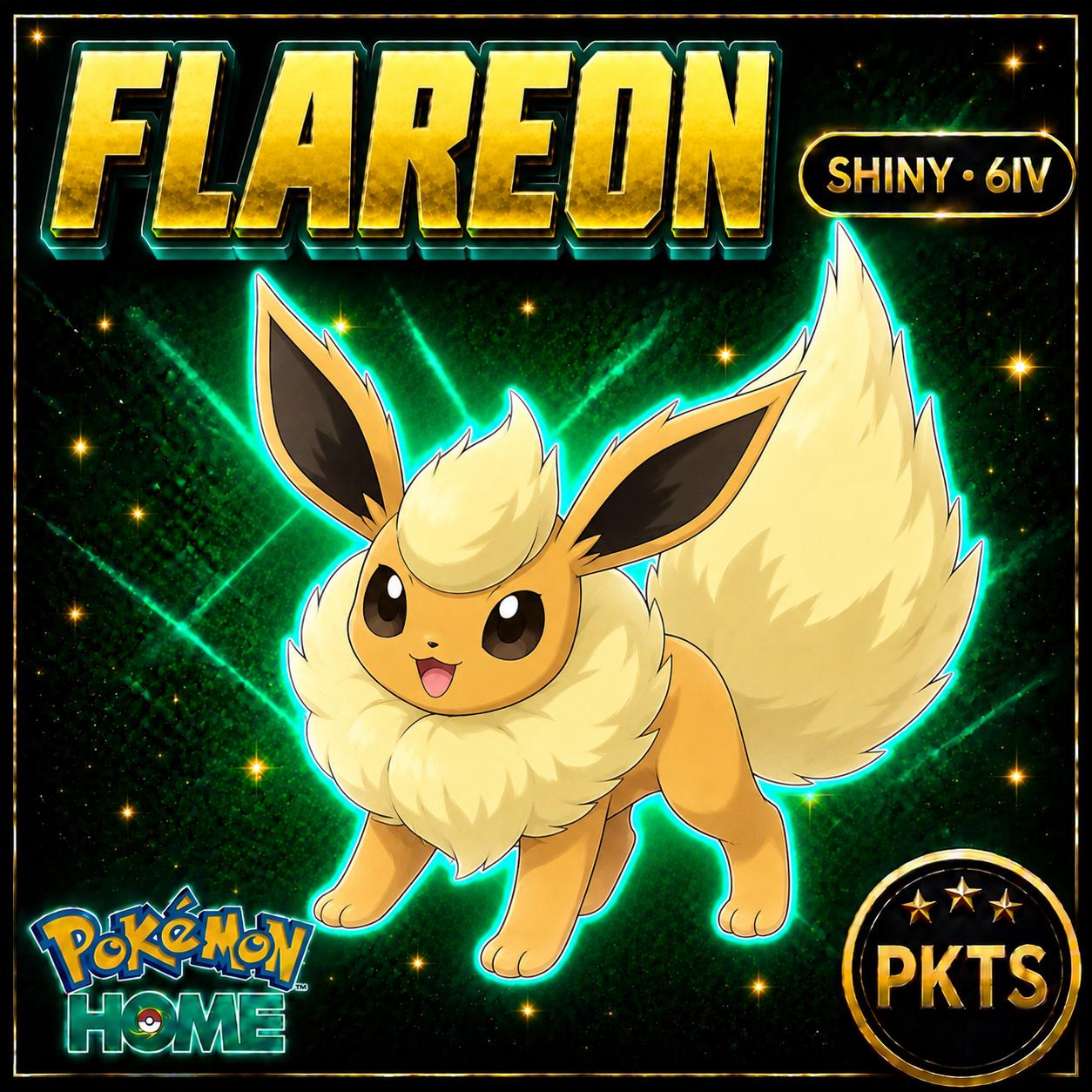 Shiny Flareon Pokémon HOME 6IV Competitive Battle Ready