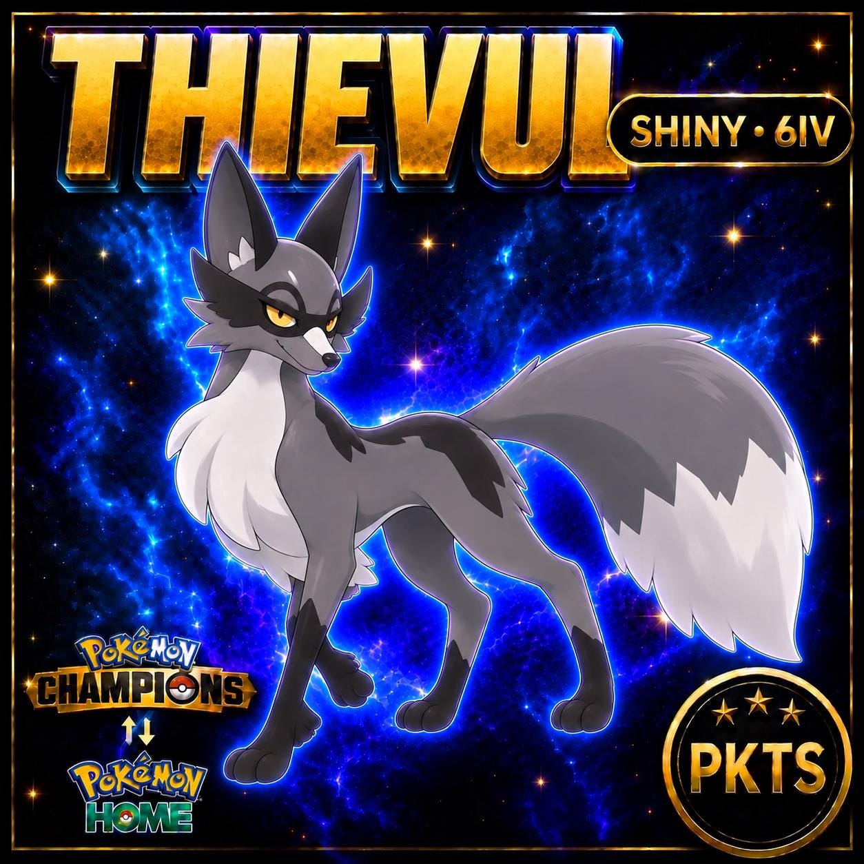 Shiny Thievul Pokémon Champions 6IV Competitive Battle Ready