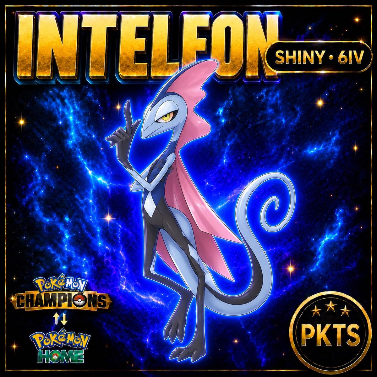 Shiny Inteleon Pokémon Champions 6IV Competitive Battle Ready