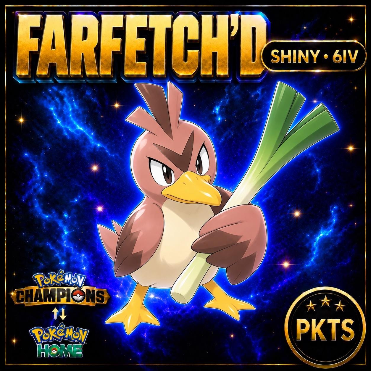 Shiny Farfetch’d Pokémon Champions 6IV Competitive Battle Ready