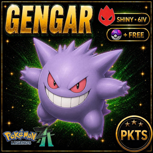Shiny Alpha Gengar Pokémon Legends ZA 6IV Competitive Battle Ready - Image 1