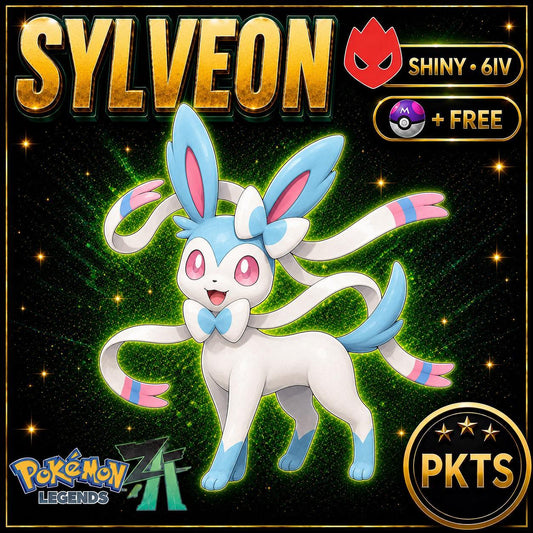 Shiny Alpha Sylveon Pokémon Legends ZA 6IV Competitive Battle Ready - Image 1