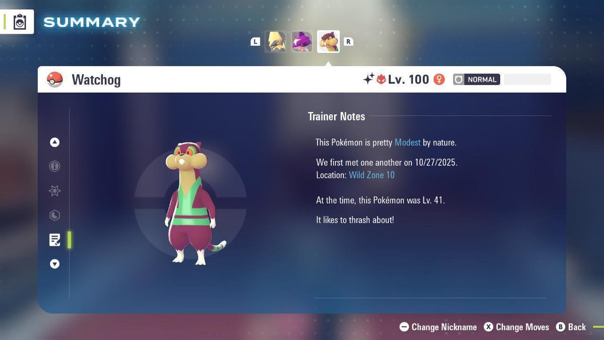 Shiny Alpha Watchog Pokémon Legends ZA 6IV Competitive Battle Ready - Image 4