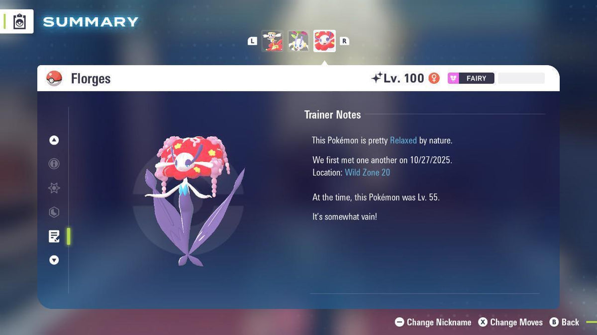Shiny Red FLORGES Pokémon Legends ZA 6IV Competitive Battle Ready - Image 4