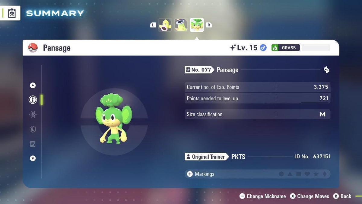 Shiny PANSAGE Pokémon Legends ZA 6IV Competitive Battle Ready - Image 2