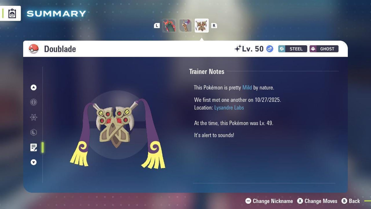 Shiny DOUBLADE Pokémon Legends ZA 6IV Competitive Battle Ready - Image 4