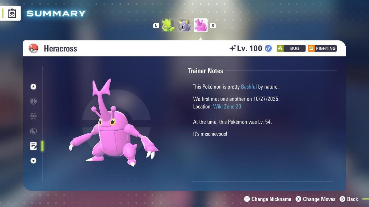 Shiny HERACROSS Pokémon Legends ZA 6IV Competitive Battle Ready - Image 4