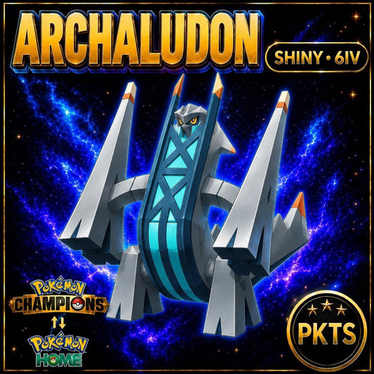 Shiny Archaludon Pokémon Champions 6IV Competitive Battle Ready - Image 1