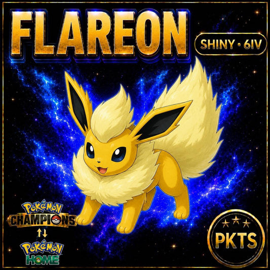 Shiny Flareon Pokémon Champions 6IV Competitive Battle Ready - Image 1
