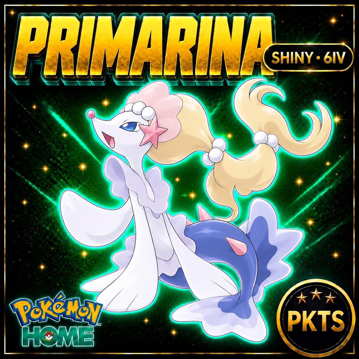 Shiny Primarina Pokémon HOME 6IV Competitive Battle Ready