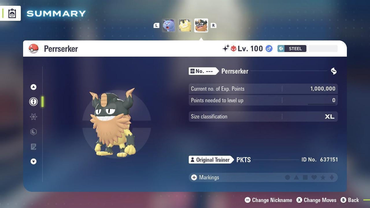 Shiny Alpha Perrserker Pokémon Legends ZA 6IV Competitive Battle Ready - Image 3