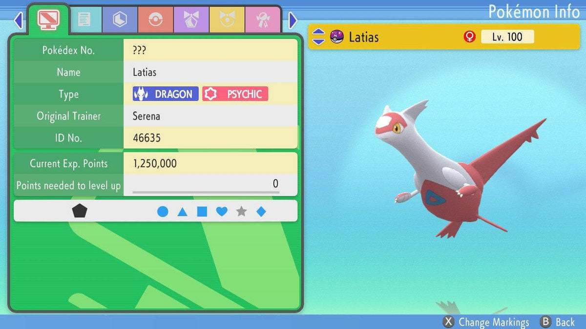 NON SHINY 6IV LATIAS Pokémon Brilliant Diamond and Shining Pearl 6IV Pokemon Competitive Battle Ready + EVs Free Shiny Ev Trained - Image 3