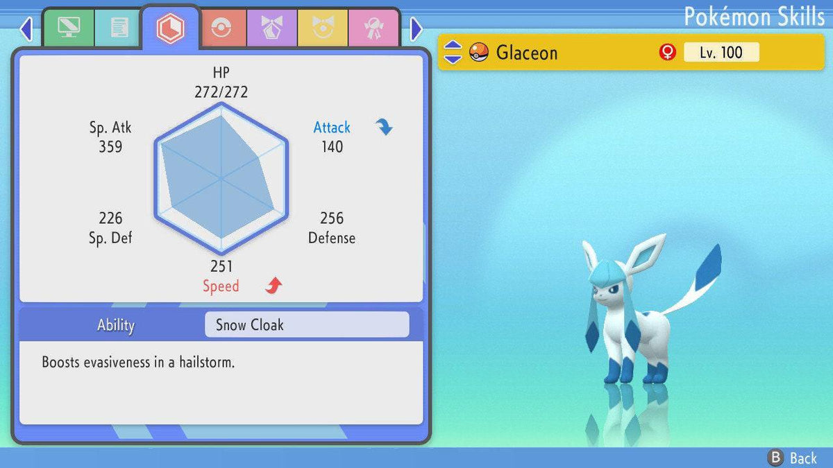 SHINY 6IV GLACEON Pokemon Brilliant Diamond Shining Pearl 6IV Competitive Battle Ready - Image 4