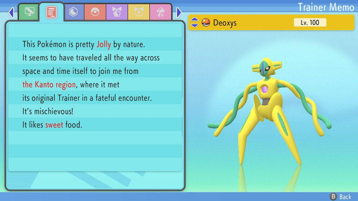 SHINY 6IV DEOXYS Pokemon Brilliant Diamond Shining Pearl 6IV Competitive Battle Ready - Image 3