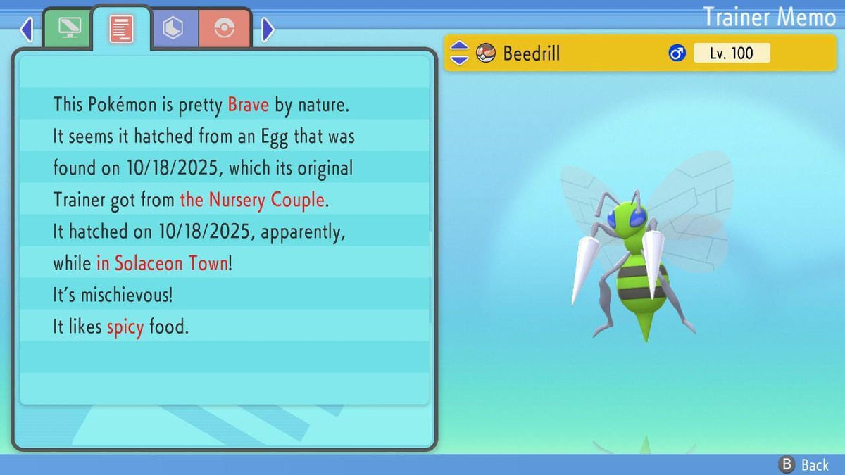 Shiny BEEDRILL Pokemon Brilliant Diamond Shining Pearl 6IV Competitive Battle Ready - Image 2