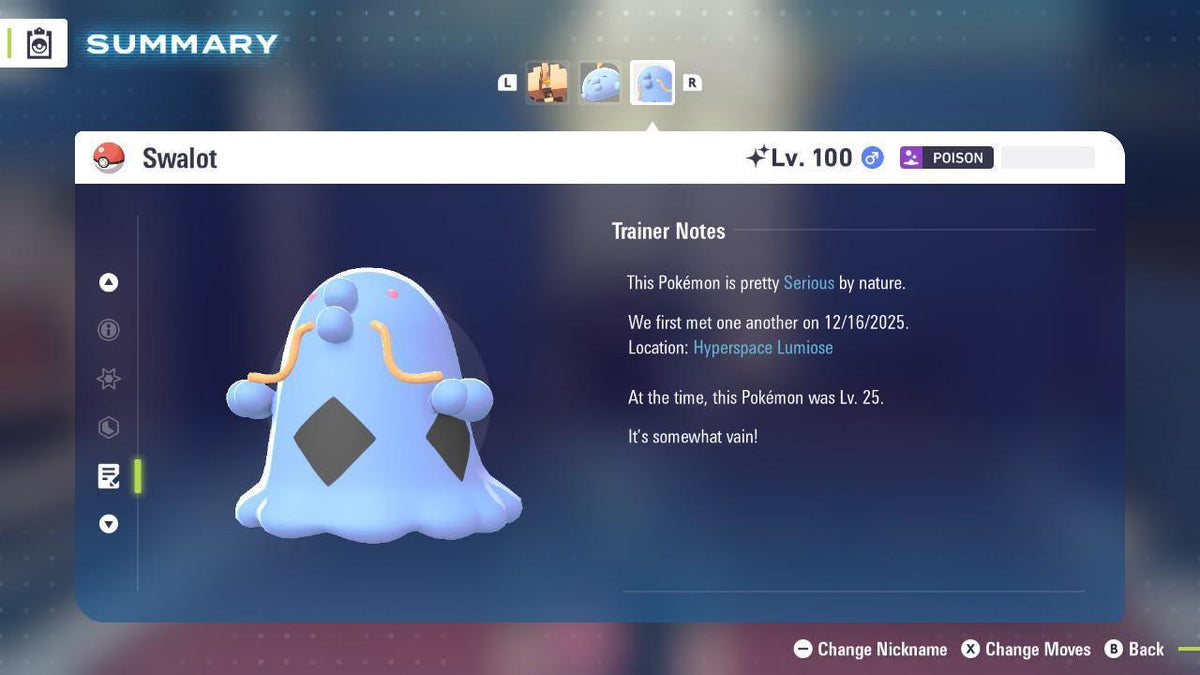 Shiny Swalot Pokemon Legends ZA Mega Dimension DLC 6IV Competitive Battle Ready - Image 4