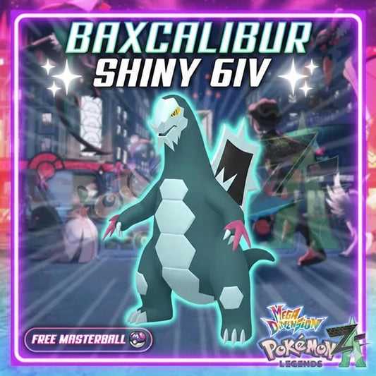Shiny Baxcalibur Pokemon Legends ZA Mega Dimension DLC 6IV Competitive Battle Ready - Image 1