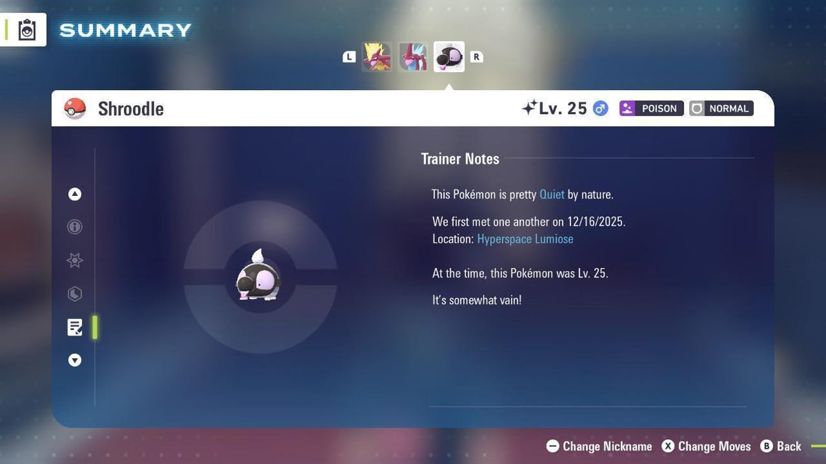 Shiny Shroodle Pokemon Legends ZA Mega Dimension DLC 6IV Competitive Battle Ready - Image 4