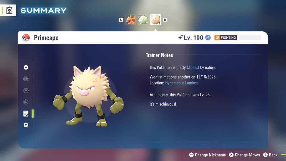 Shiny Primeape Pokemon Legends ZA Mega Dimension DLC 6IV Competitive Battle Ready - Image 4