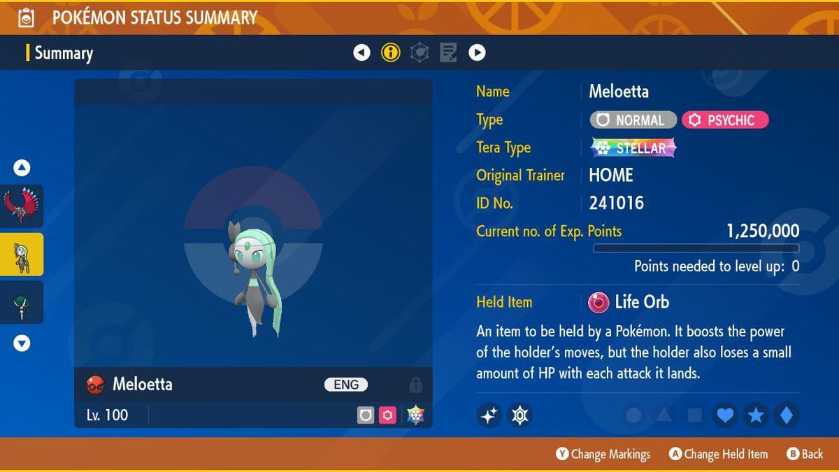 Shiny 6iv MELOETTA HOME EVENT Pokémon Scarlet and Violet 6IV Pokemon  Competitive Pokerus Rare Pokemon - Image 2
