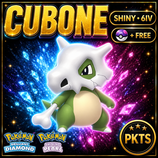Shiny Cubone for Pokémon Brilliant Diamond & Shining Pearl (BDSP), 6IV, PKTS.