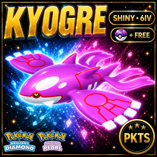 Shiny Kyogre for Pokémon Brilliant Diamond & Shining Pearl (BDSP), 6IV, PKTS.