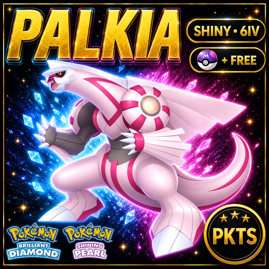 Shiny Palkia for Pokémon Brilliant Diamond & Shining Pearl (BDSP), 6IV, PKTS.