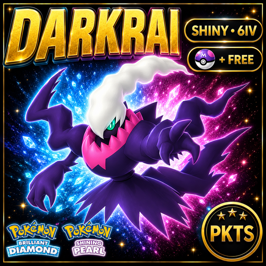 Shiny Darkrai for Pokémon Brilliant Diamond & Shining Pearl (BDSP), 6IV, PKTS.
