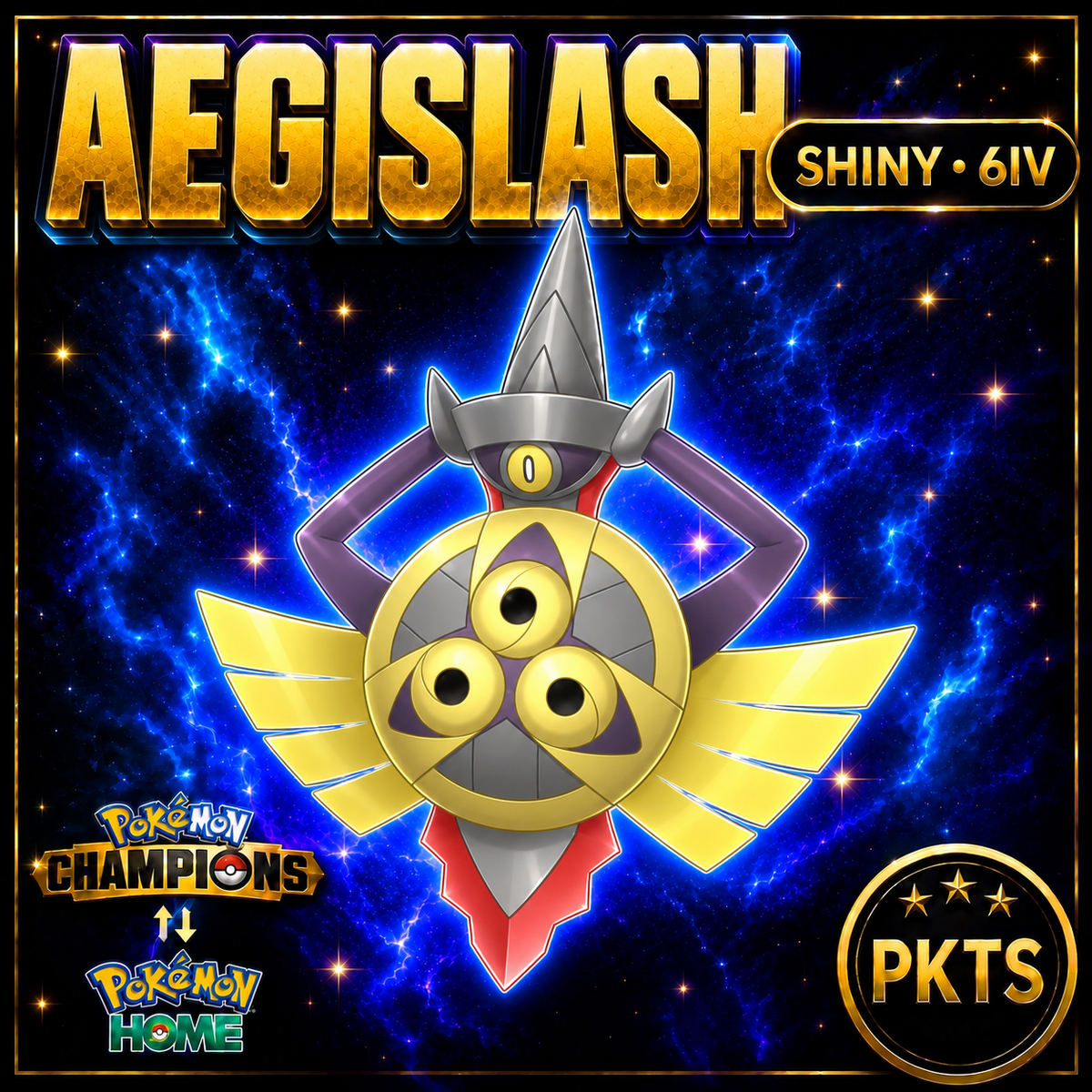 Shiny Aegislash Pokémon Champions 6IV Competitive Battle Ready - Image 1