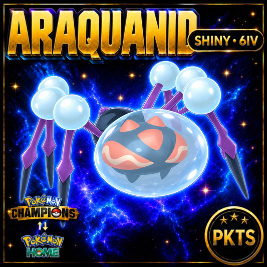 Shiny Araquanid Pokémon Champions 6IV Competitive Battle Ready - Image 1