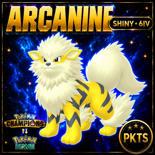 Shiny Arcanine Pokémon Champions 6IV Competitive Battle Ready - Image 1