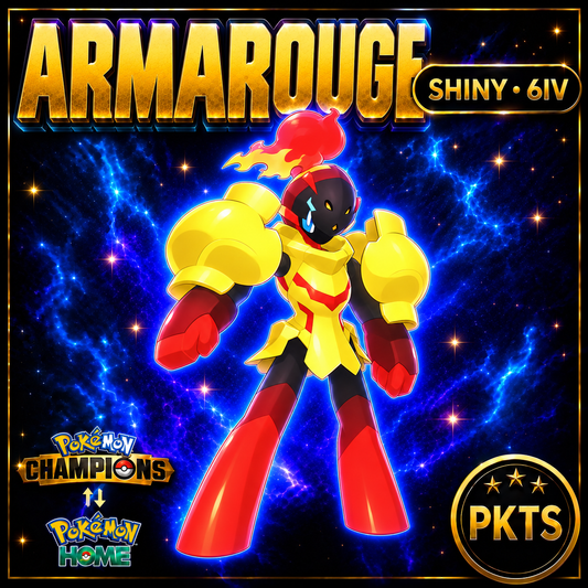 Shiny Armarouge Pokémon Champions 6IV Competitive Battle Ready - Image 1