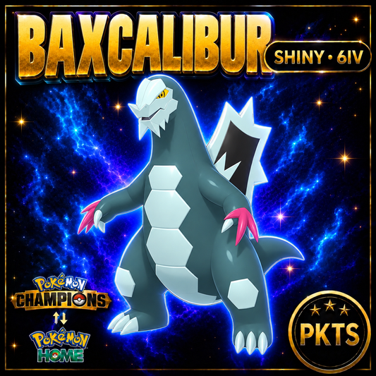 Shiny Baxcalibur Pokémon Champions 6IV Competitive Battle Ready - Image 1