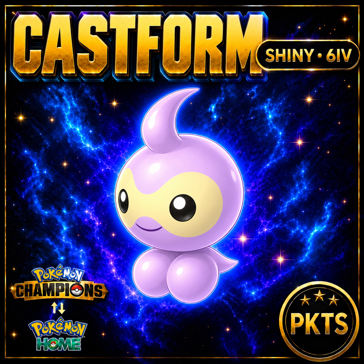 Shiny Castform Pokémon Champions 6IV Competitive Battle Ready - Image 1