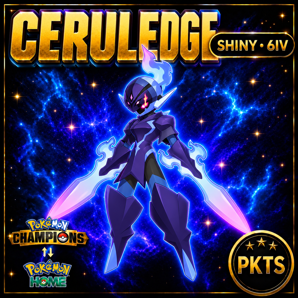 Shiny Ceruledge Pokémon Champions 6IV Competitive Battle Ready - Image 1