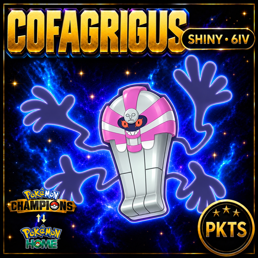 Shiny Cofagrigus Pokémon Champions 6IV Competitive Battle Ready - Image 1