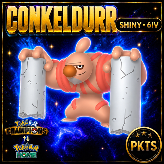 Shiny Conkeldurr Pokémon Champions 6IV Competitive Battle Ready - Image 1