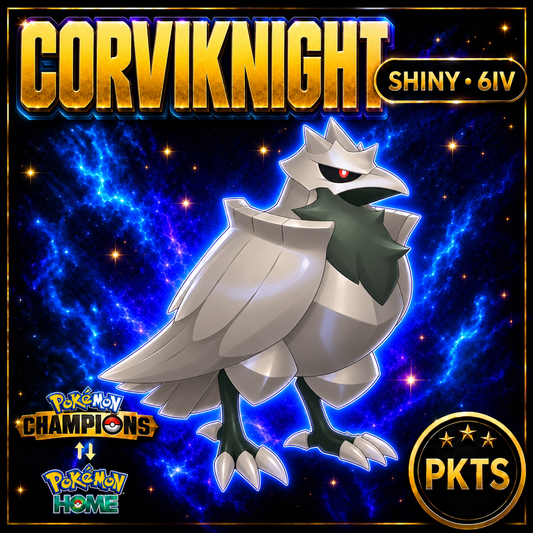 Shiny Corviknight Pokémon Champions 6IV Competitive Battle Ready - Image 1