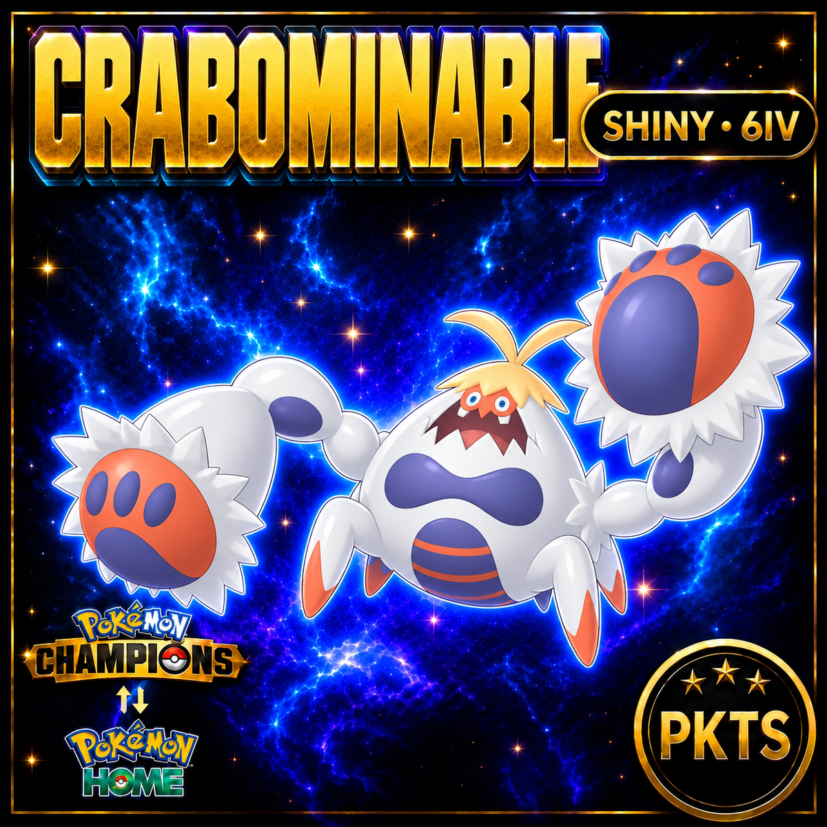 Shiny Crabominable Pokémon Champions 6IV Competitive Battle Ready - Image 1