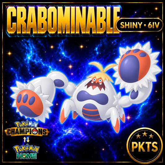 Shiny Crabominable Pokémon Champions 6IV Competitive Battle Ready - Image 1