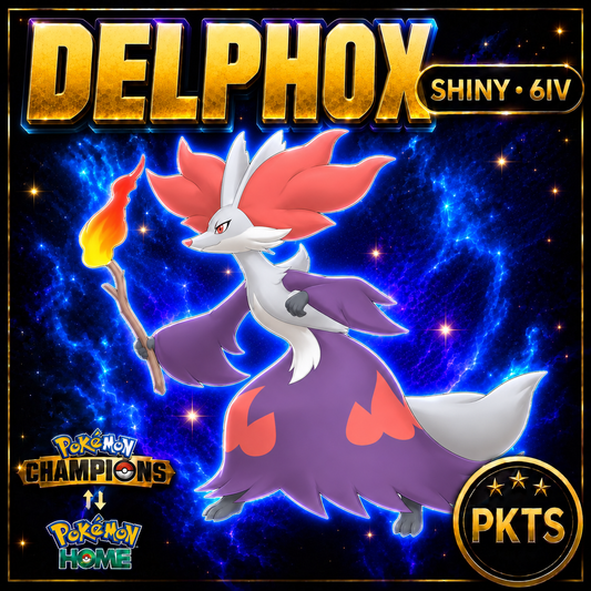 Shiny Delphox Pokémon Champions 6IV Competitive Battle Ready - Image 1