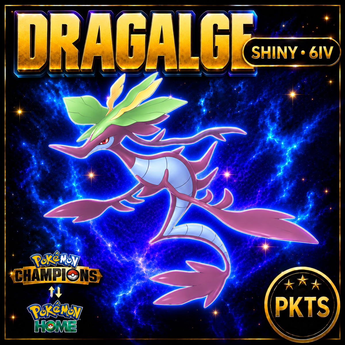 Shiny Dragalge Pokémon Champions 6IV Competitive Battle Ready - Image 1