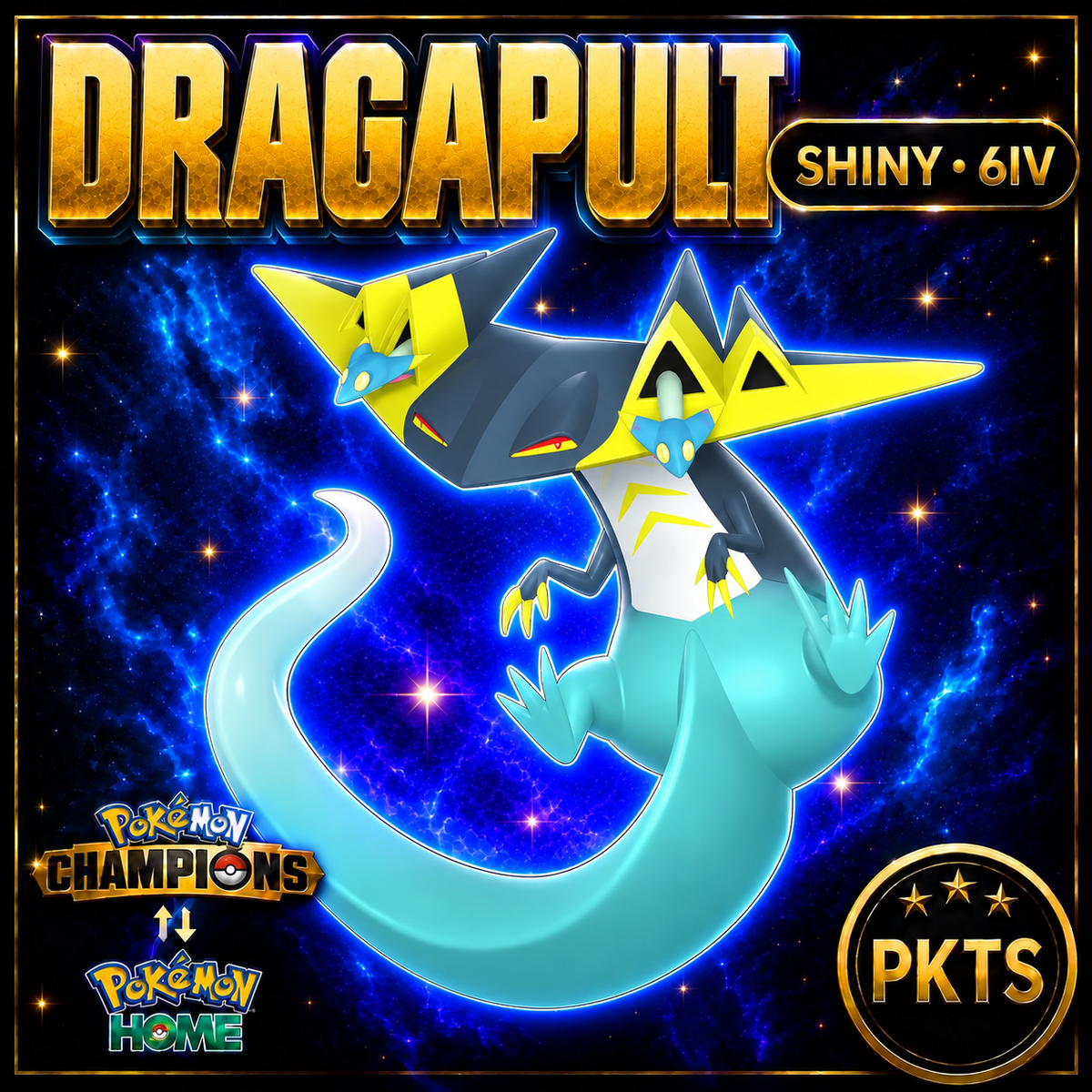 Shiny Dragapult Pokémon Champions 6IV Competitive Battle Ready - Image 1