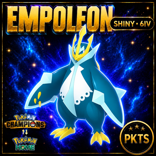Shiny Empoleon Pokémon Champions 6IV Competitive Battle Ready - Image 1