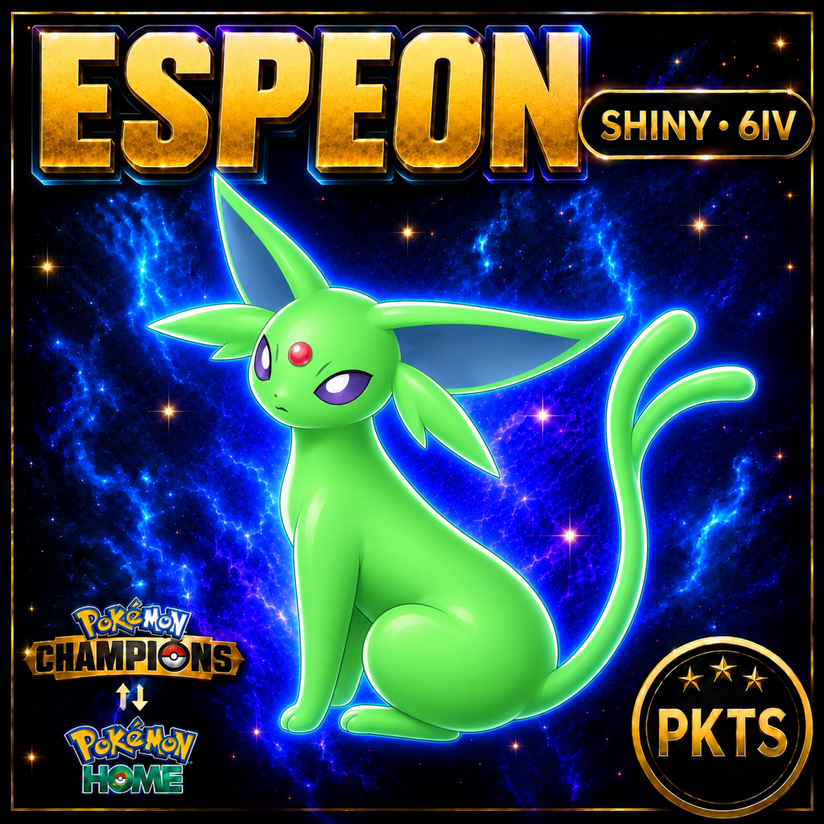 Shiny Espeon Pokémon Champions 6IV Competitive Battle Ready - Image 1