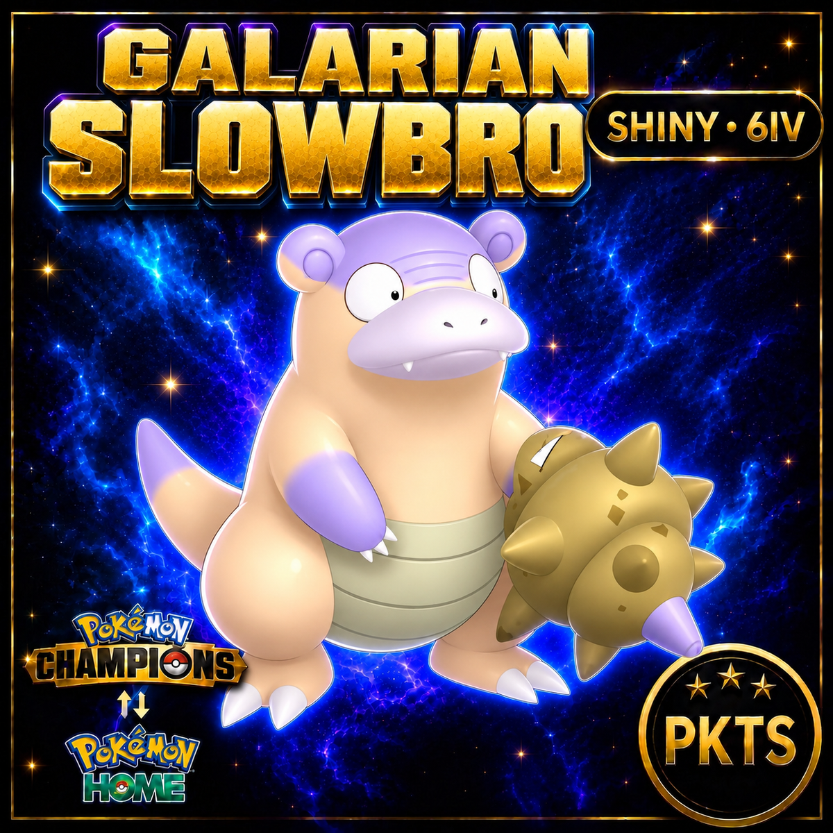 Shiny Galarian Slowbro Pokémon Champions 6IV Competitive Battle Ready - Image 1